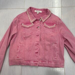 Pearl Pink Denim Jacket: Cato Limited Edition Collection xl